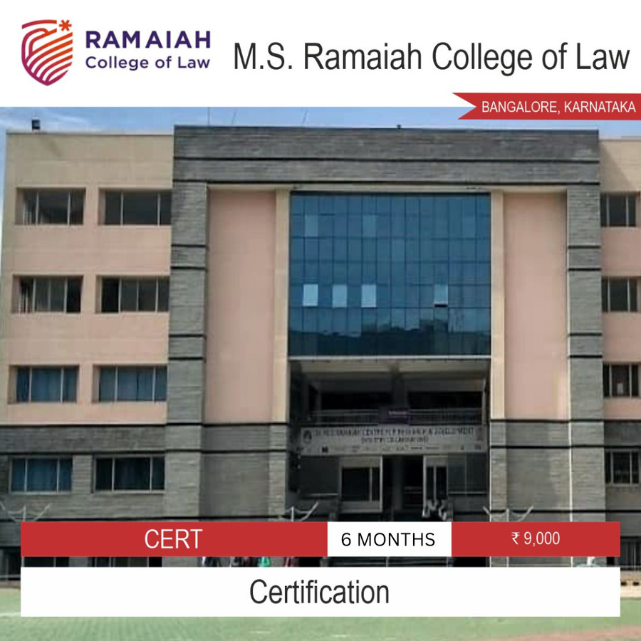Certification in Law & Medicine at M.S. Ramaiah College of Law, Bengaluru/Bangalore